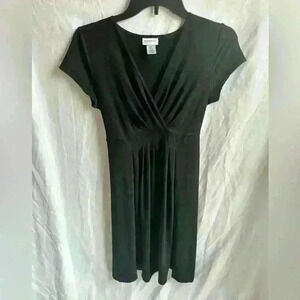 Motherhood Maternity Short Sleeve Black Fit and Flare Mini Dress Size S